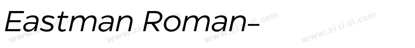 Eastman Roman字体转换